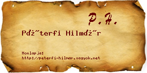 Péterfi Hilmár névjegykártya